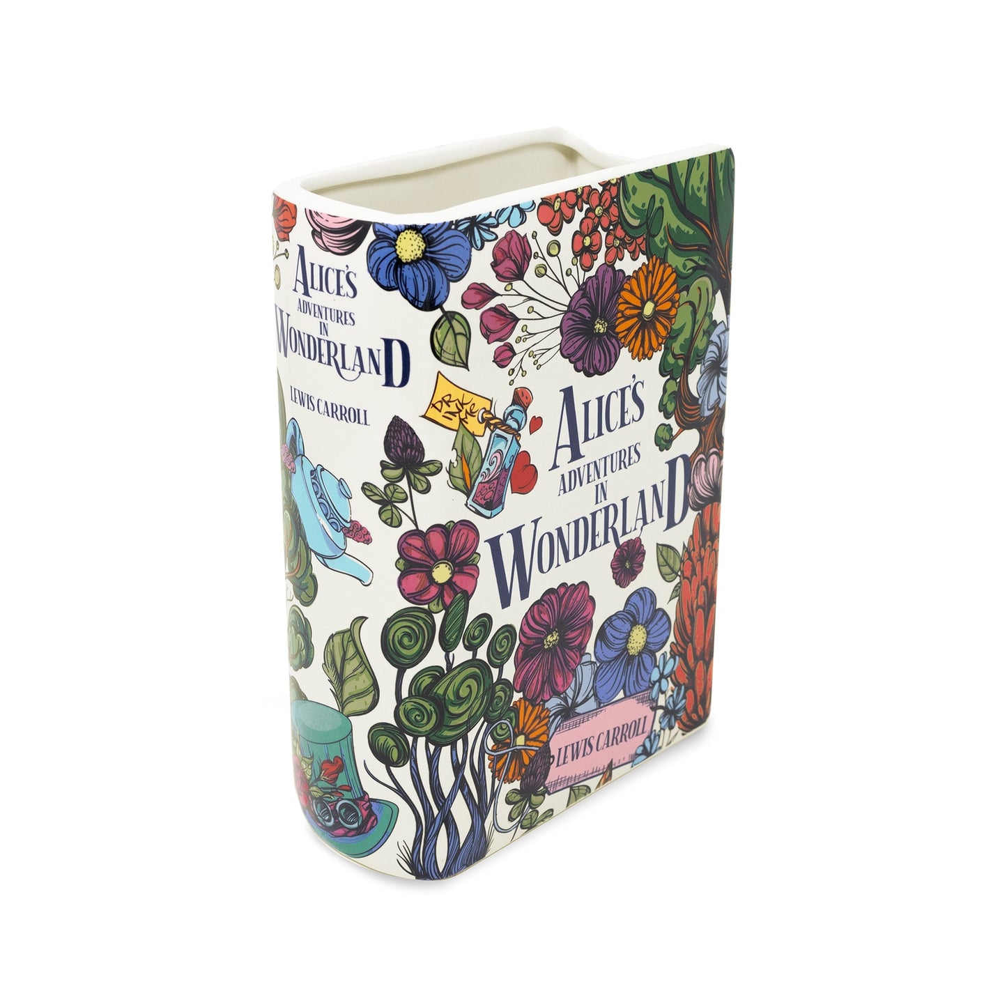 Alice in Wonderland Book Vase