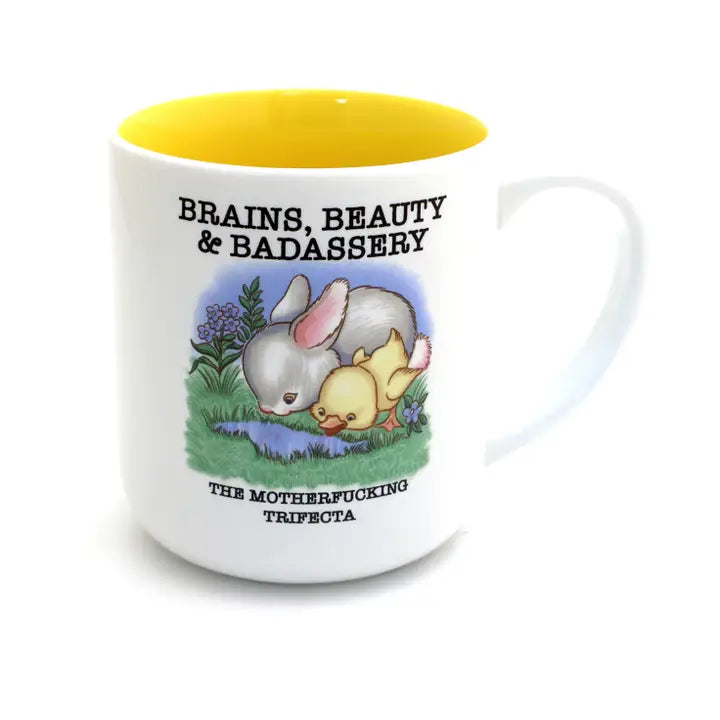 Brains, Beauty, Badassery Mug