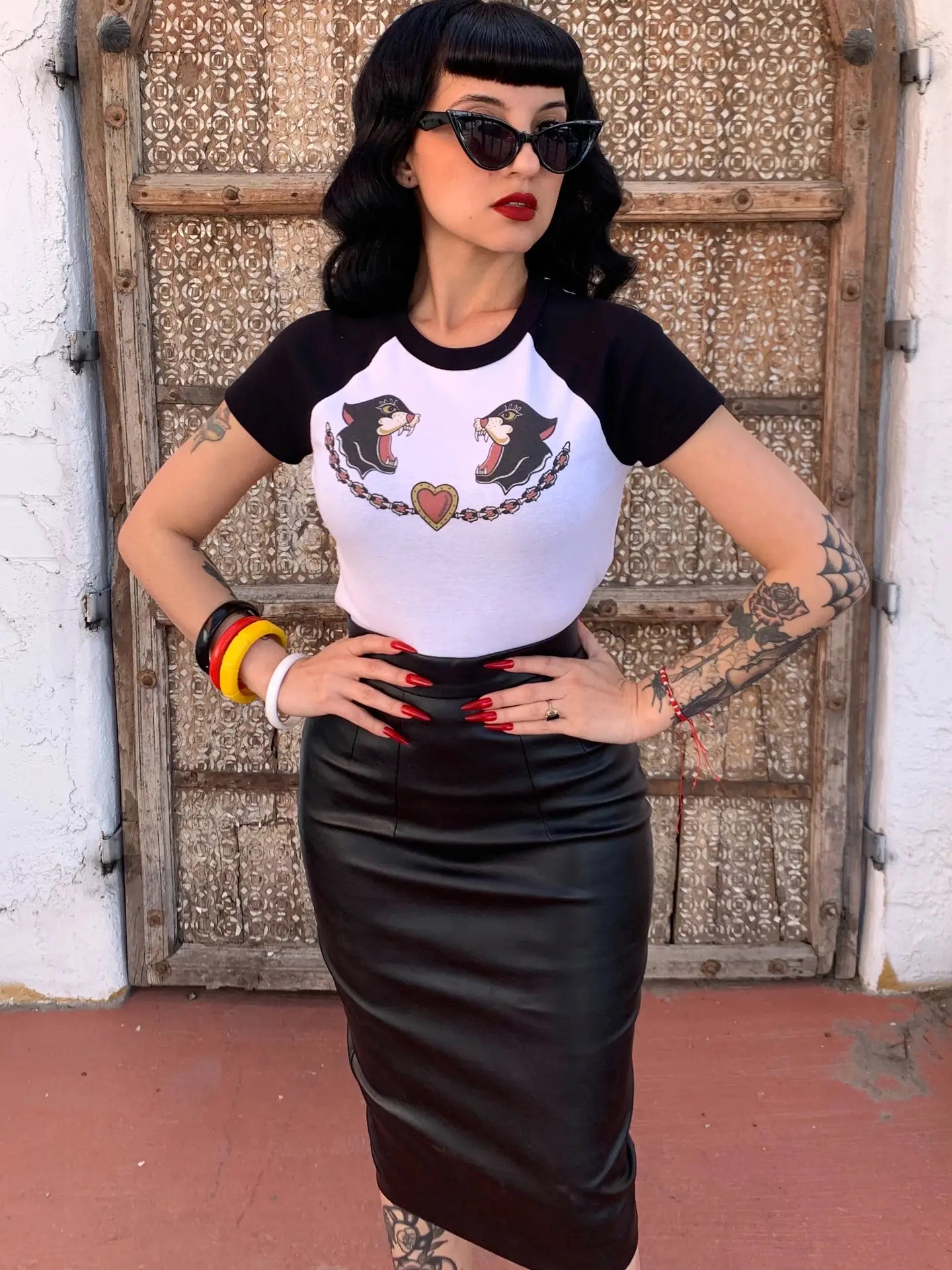 Black Cats Raglan Baby Tee