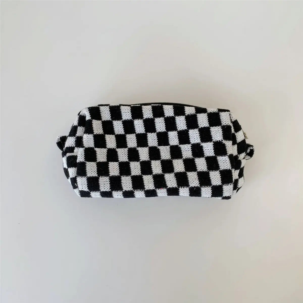 Small Checkered Makeup Bag