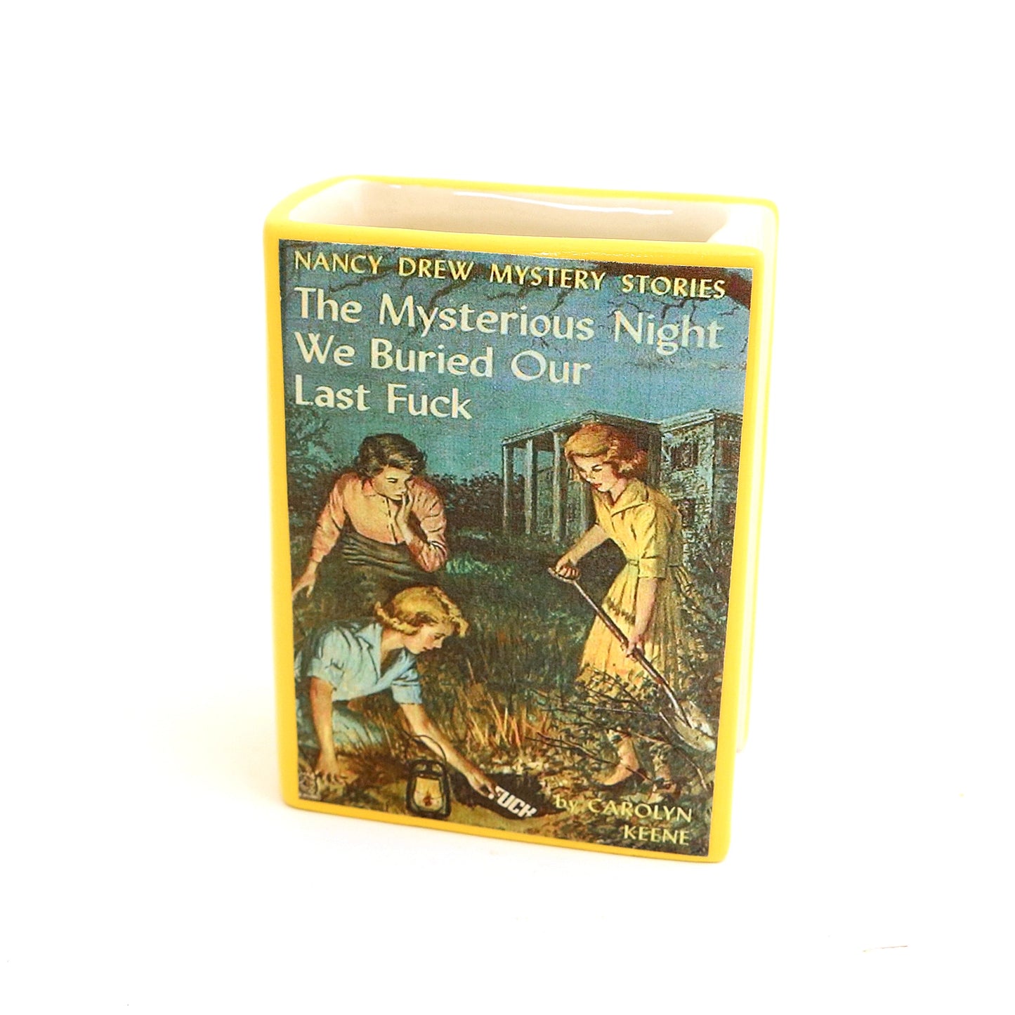 Nancy Drew Parody Book Vase