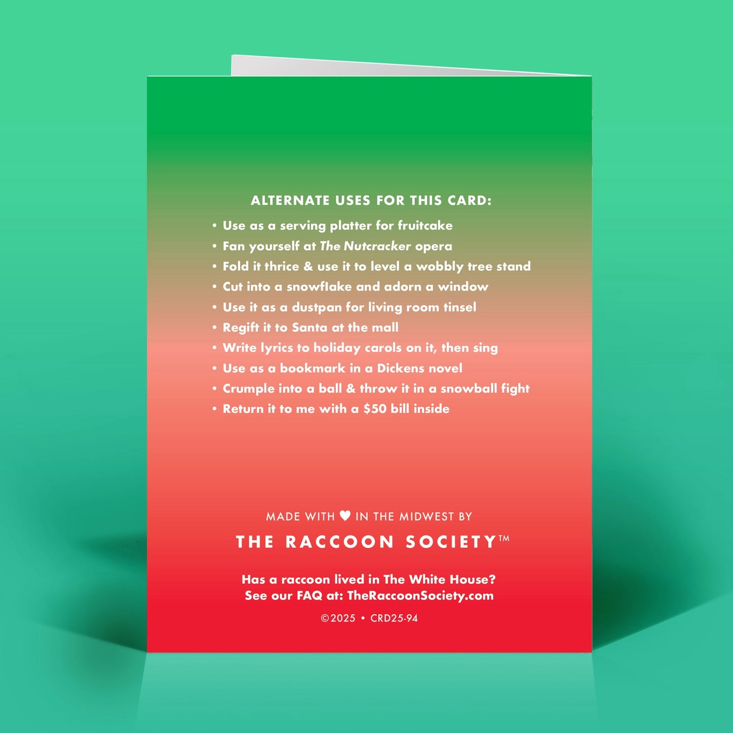 Calm Down Christmas Card