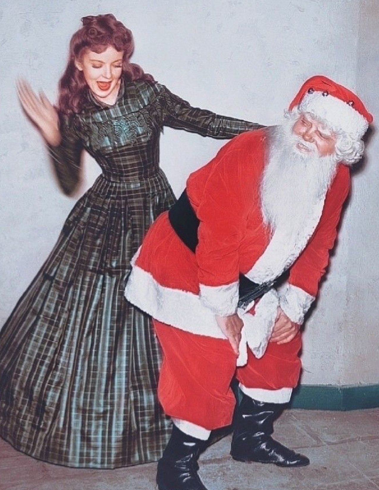 Santa Spanking Postcard