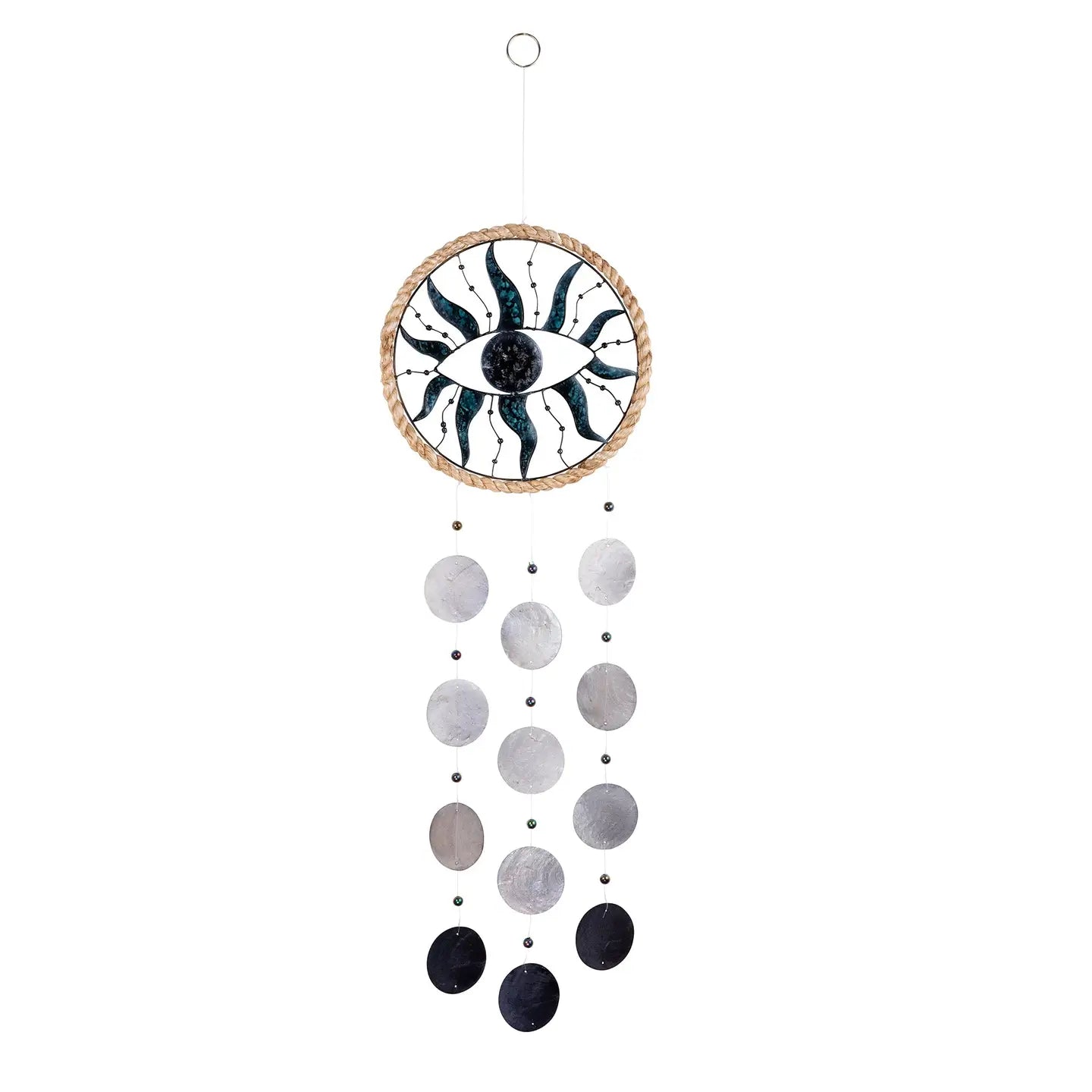 Capiz Evil Eye Windchime