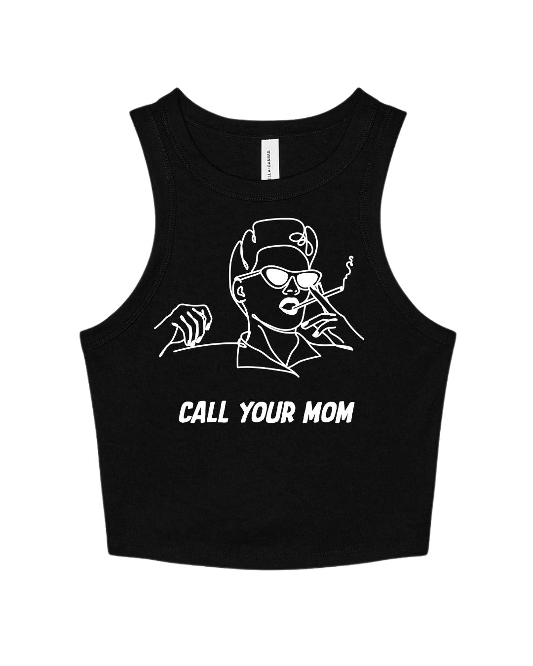 Call Your Mom Lady Racer Tank