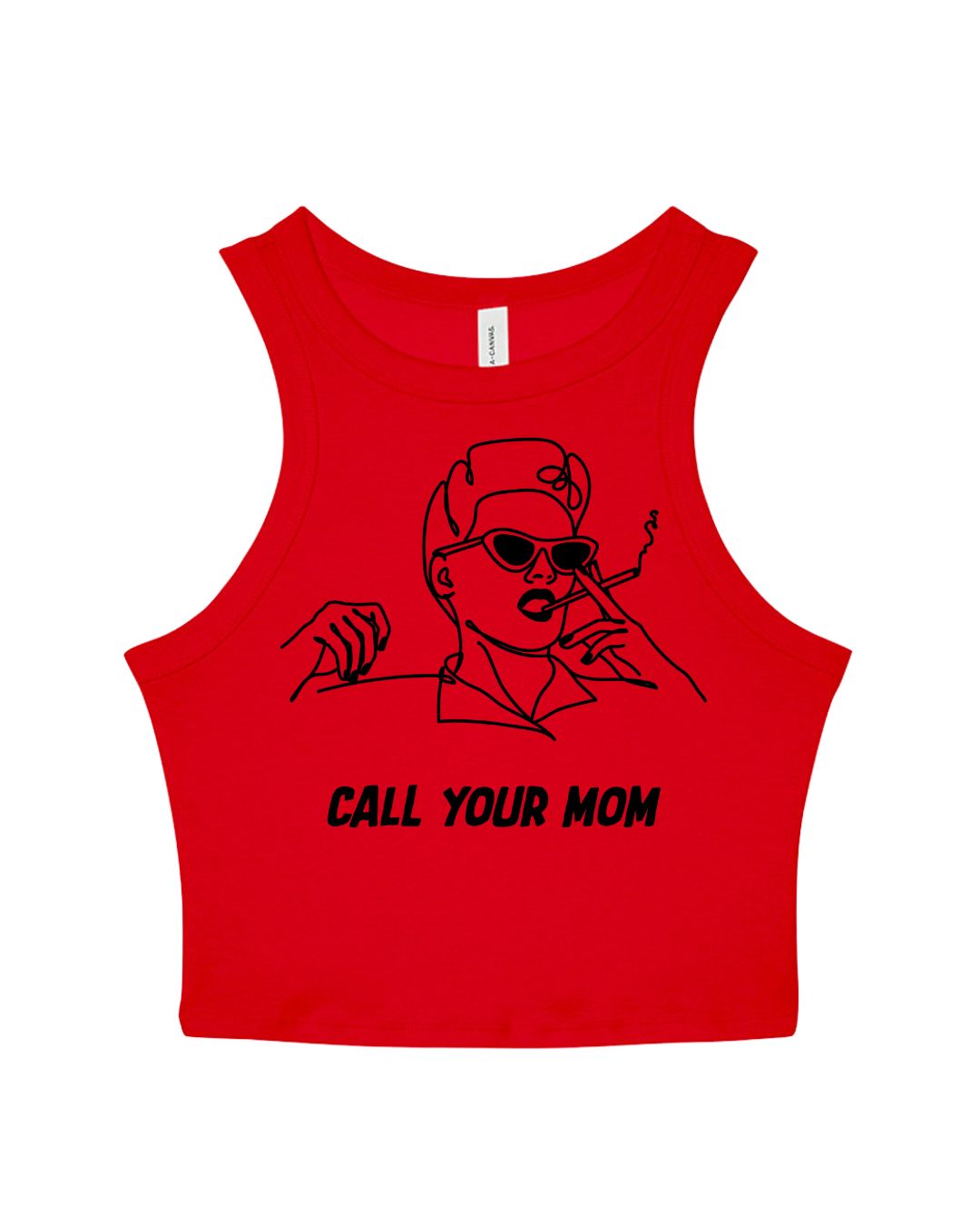 Call Your Mom Lady Racer Tank