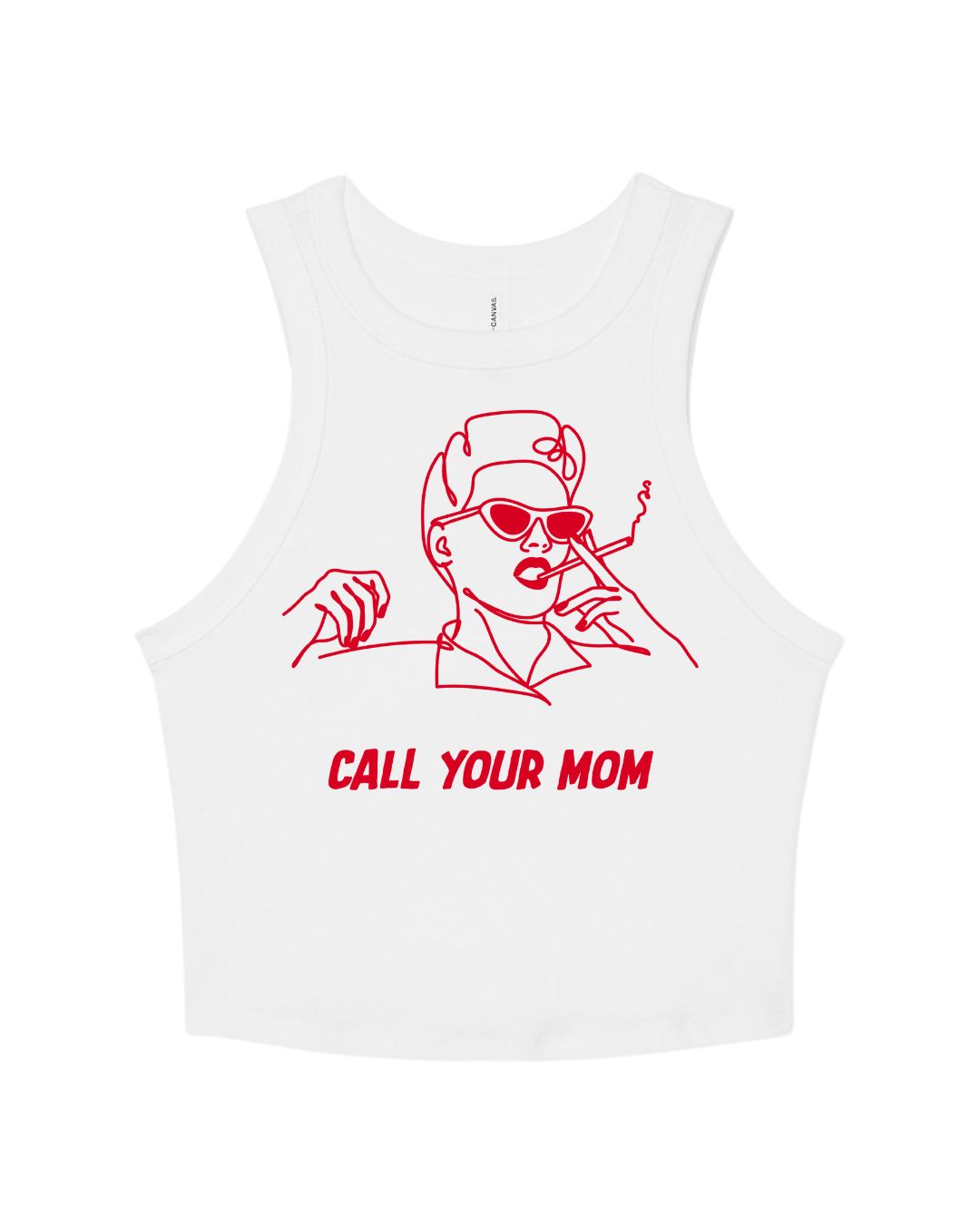 Call Your Mom Lady Racer Tank