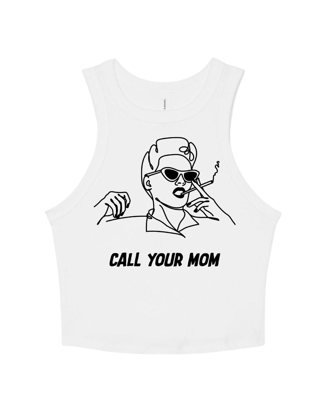 Call Your Mom Lady Racer Tank