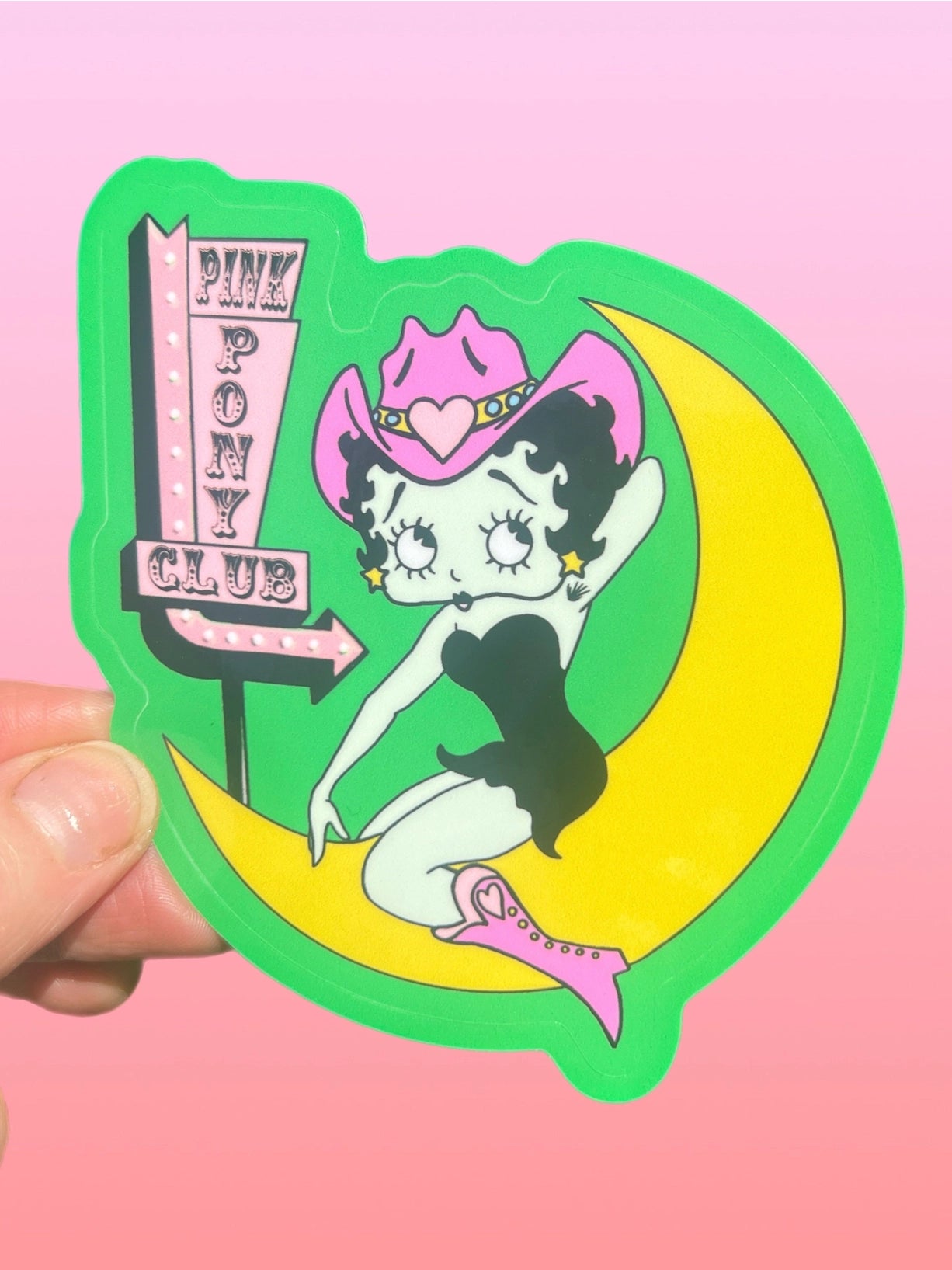 Pink Pony Club Betty Boop Sticker