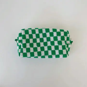 Small Checkered Makeup Bag