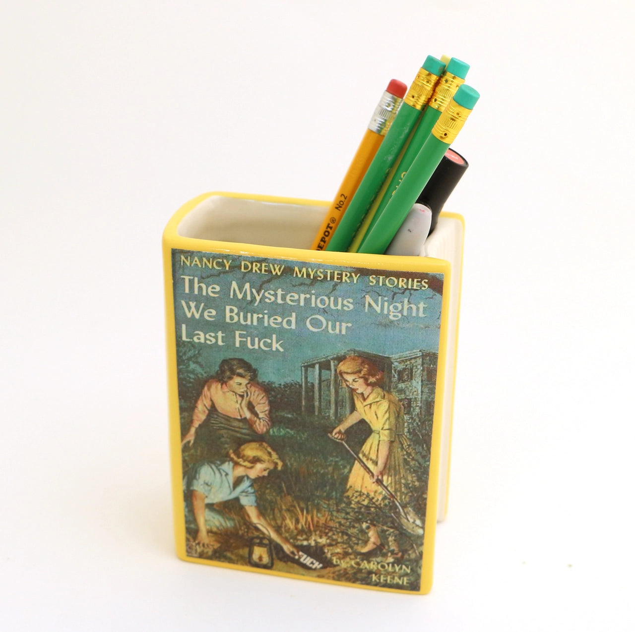 Nancy Drew Parody Book Vase