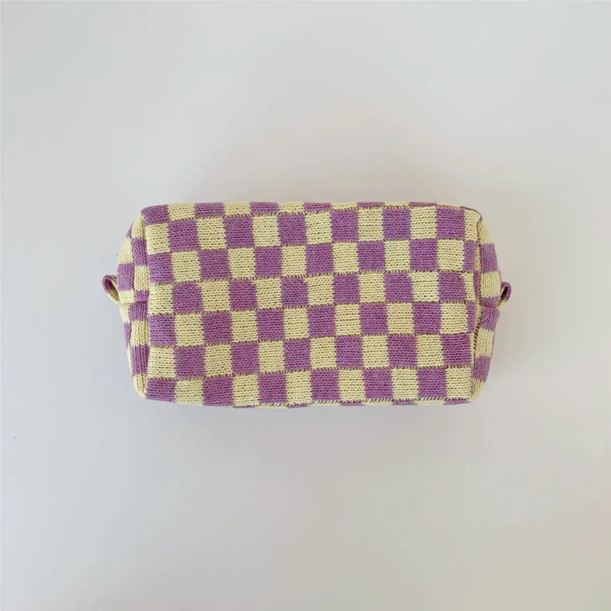 Small Checkered Makeup Bag