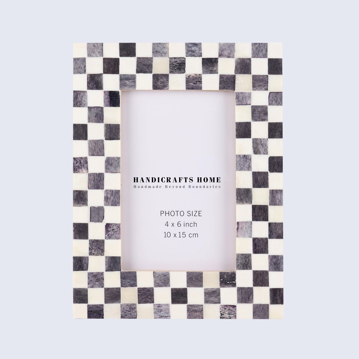 Checkered Bone 4x6" Picture Frame