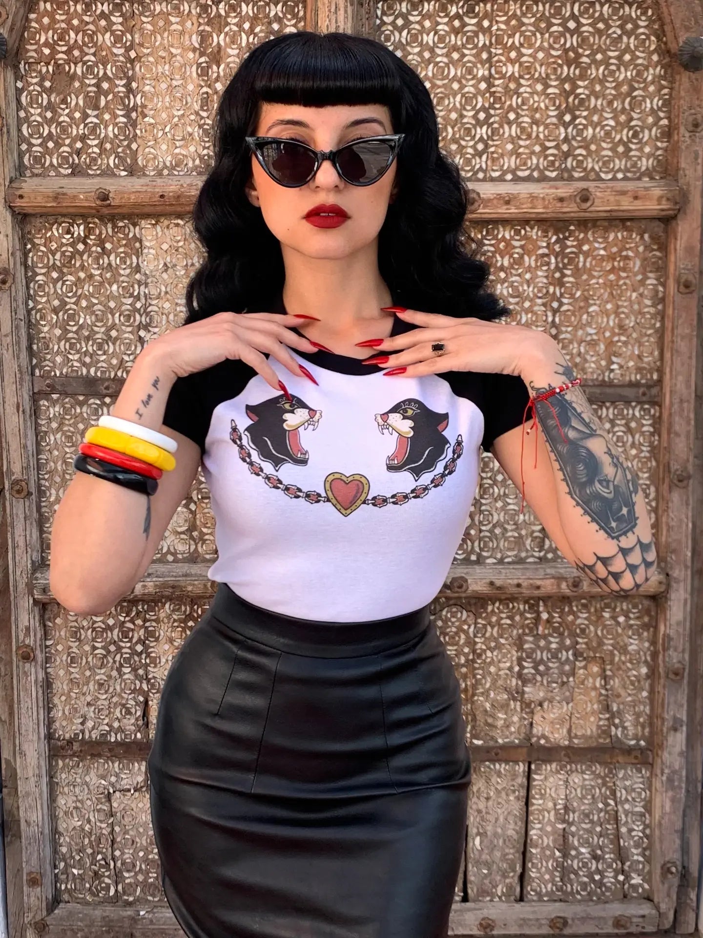 Black Cats Raglan Baby Tee