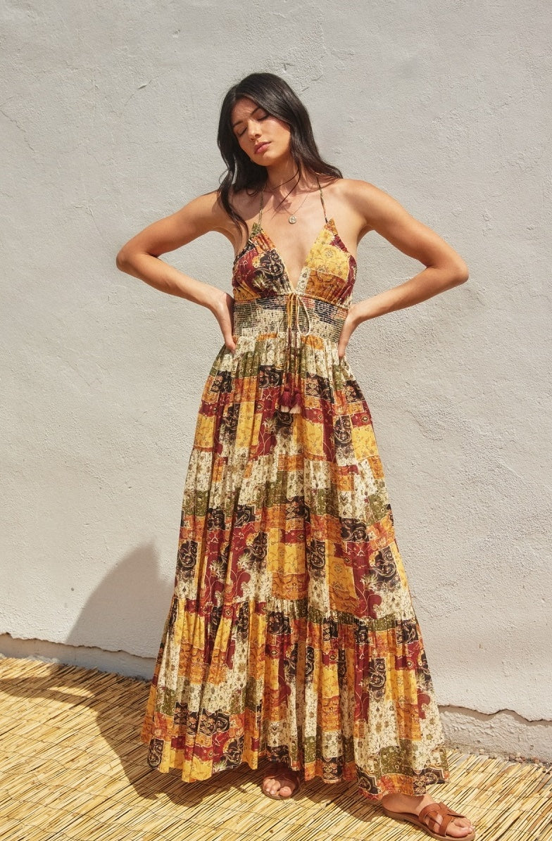 More Is More Halter Open Back Maxi Dress