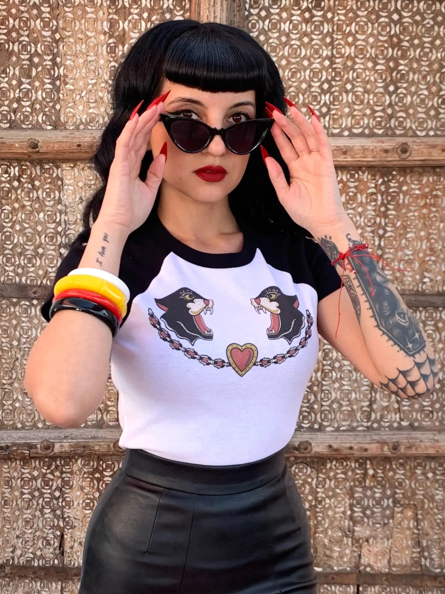 Black Cats Raglan Baby Tee