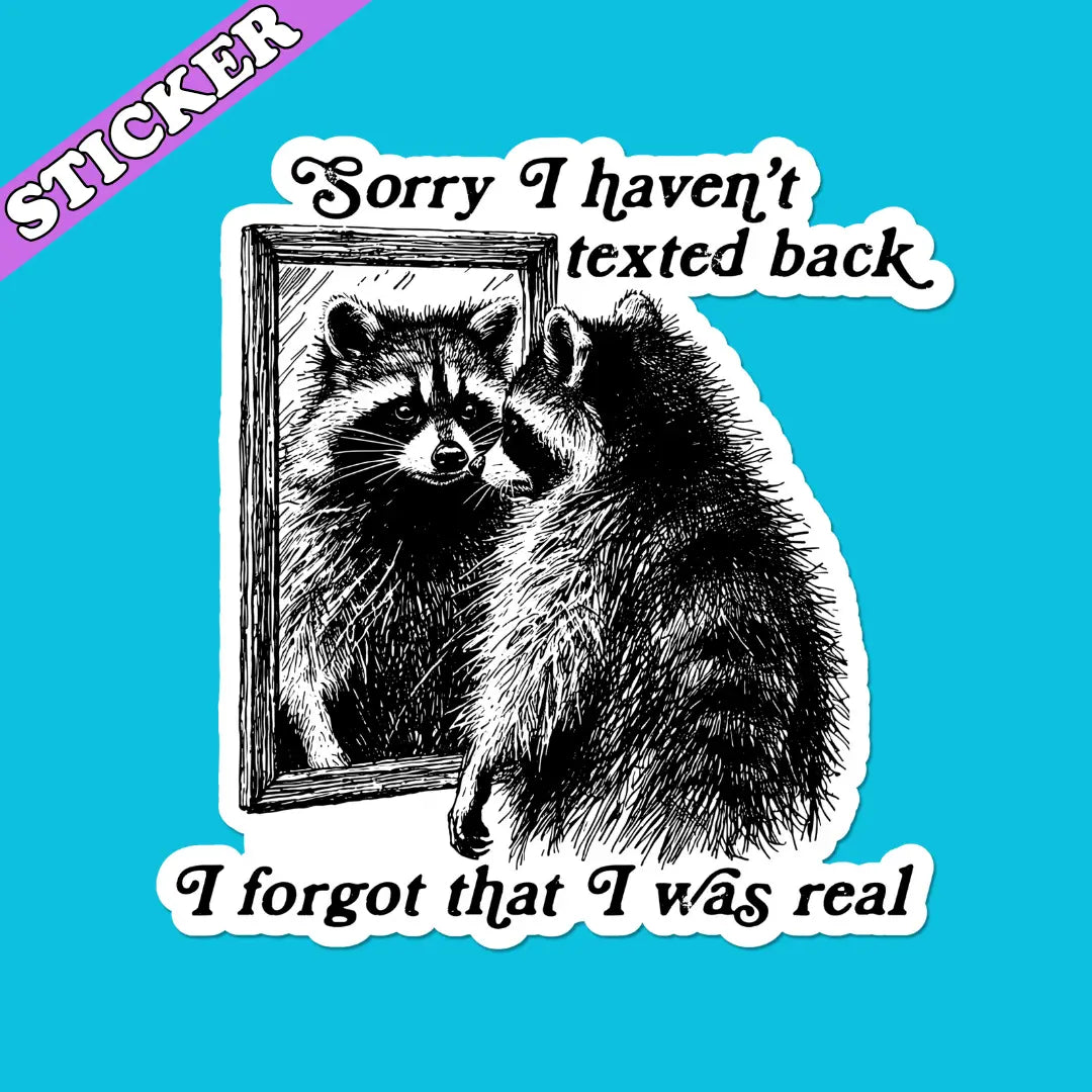 Funny Raccoon Sticker
