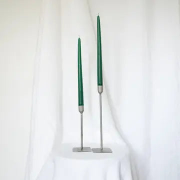 Dark Green Taper Candles