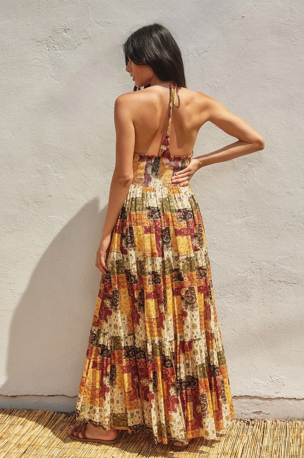 More Is More Halter Open Back Maxi Dress