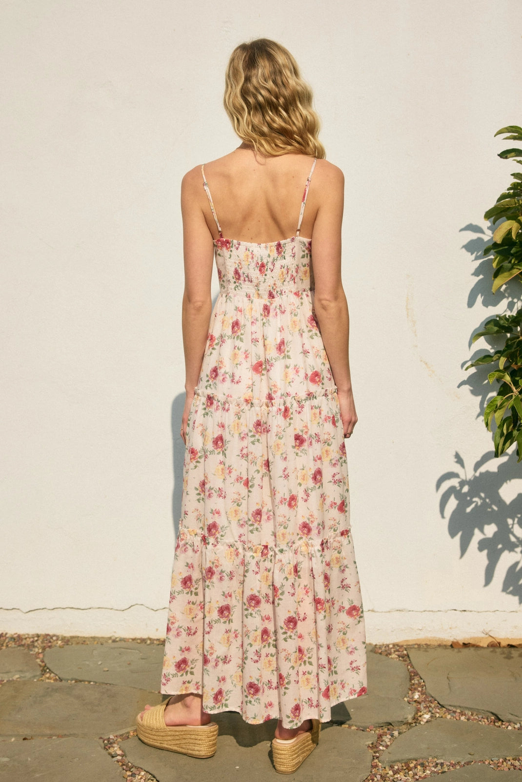A Kiss Bustier Tiered Maxi Dress
