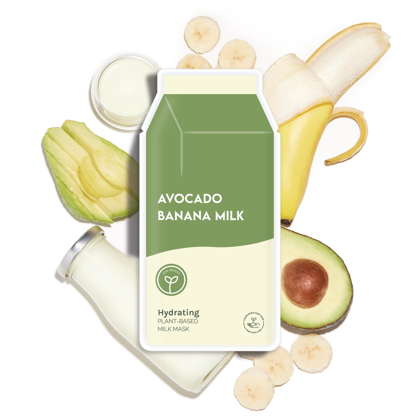 Avocado Banana Milk Hydrating Sheet Mask