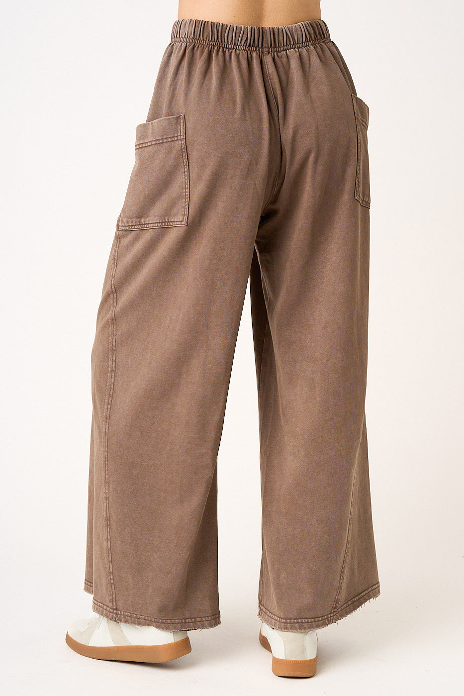 Mineral Wash Wide Leg Pants