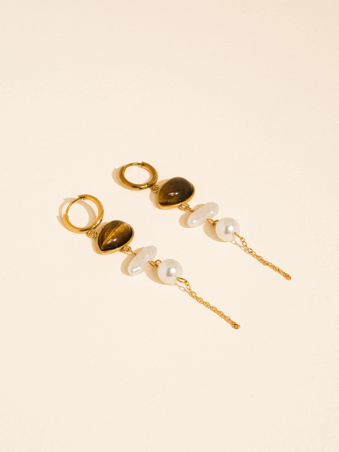 Libertine Stone Pearl Drop Earrings