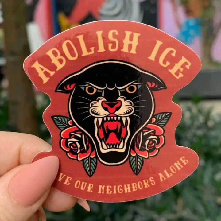 Abolish Ice Panther Sticker