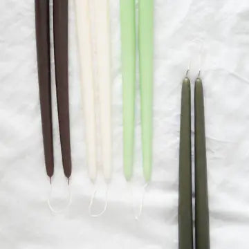 Olive Taper Candles