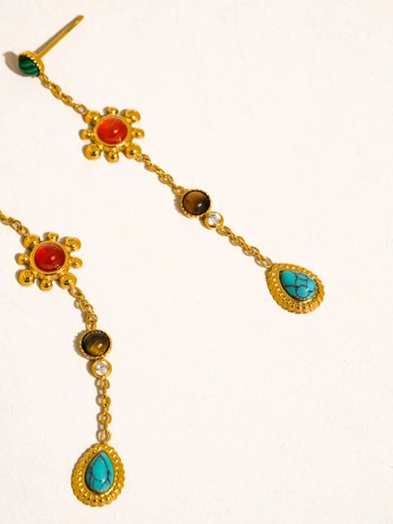 Bellevie Gemstone Drop Earrings