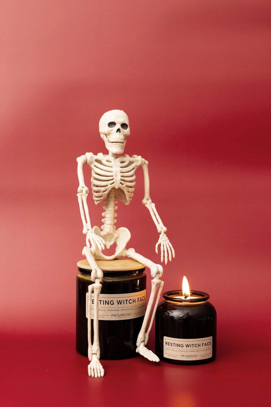 Resting Witch Face Candle
