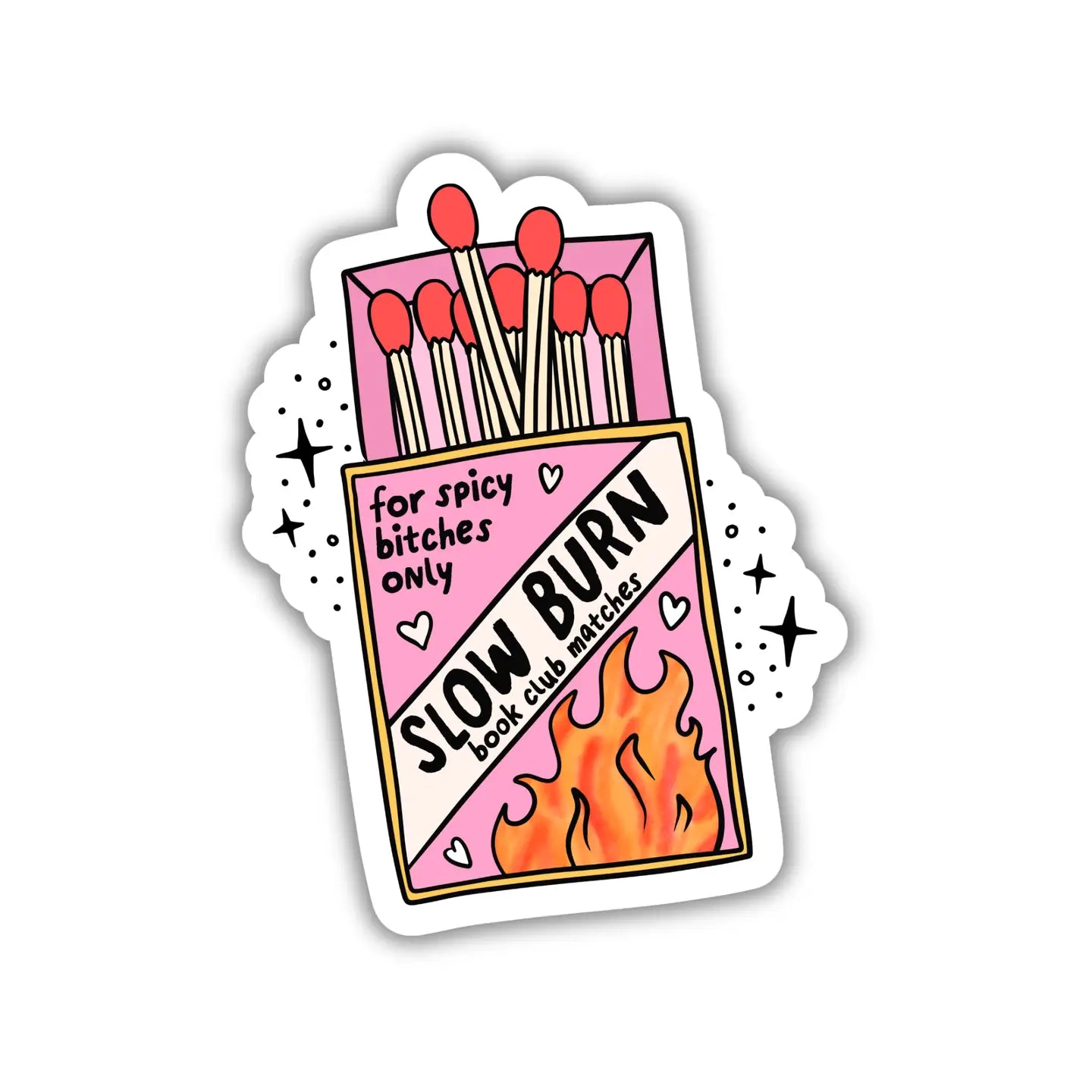 Slow Burn Book Club Matches Sticker