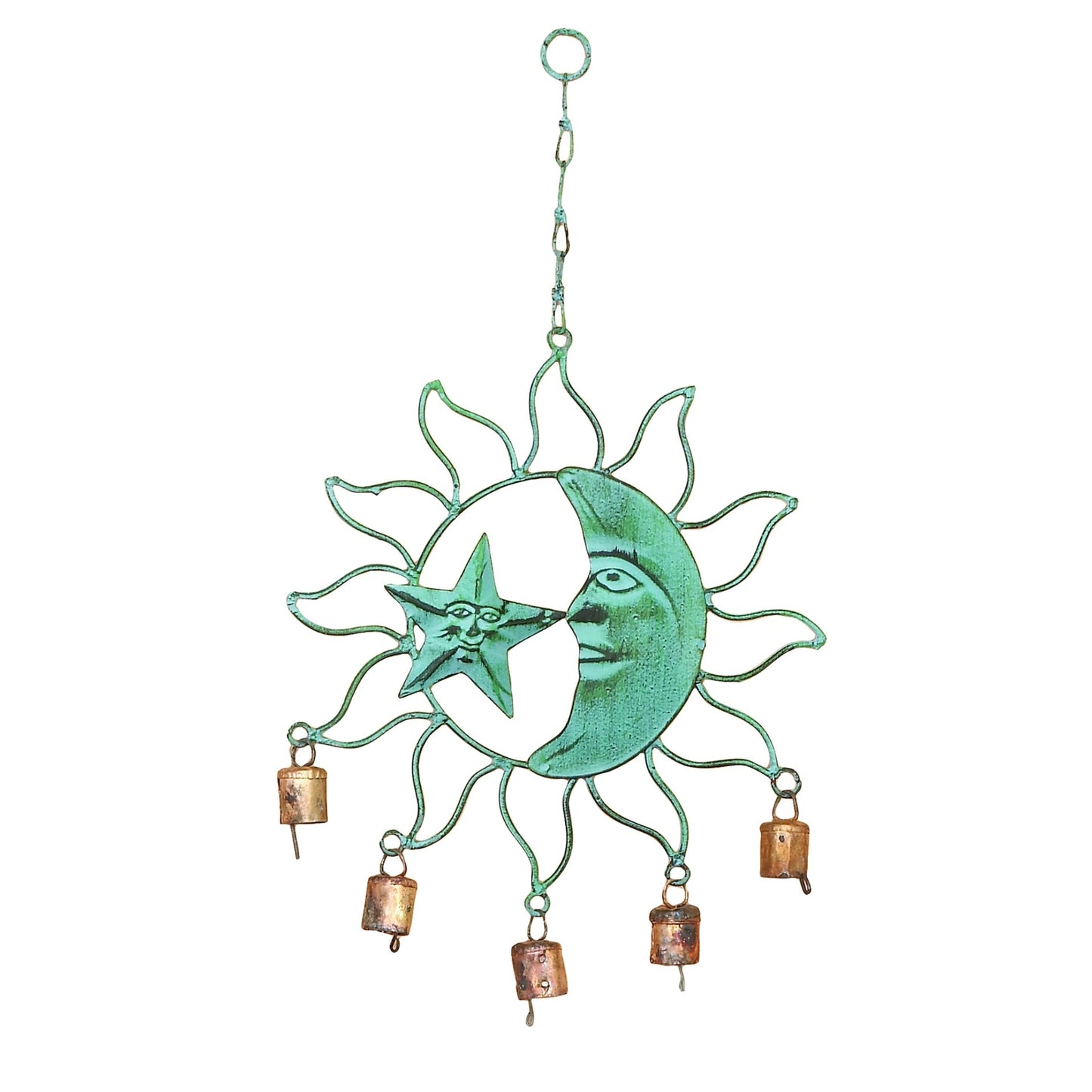 Metal Sun Moon Windchime