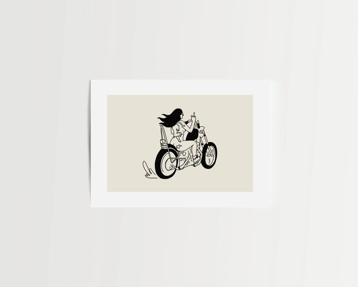 Biker Chick Print