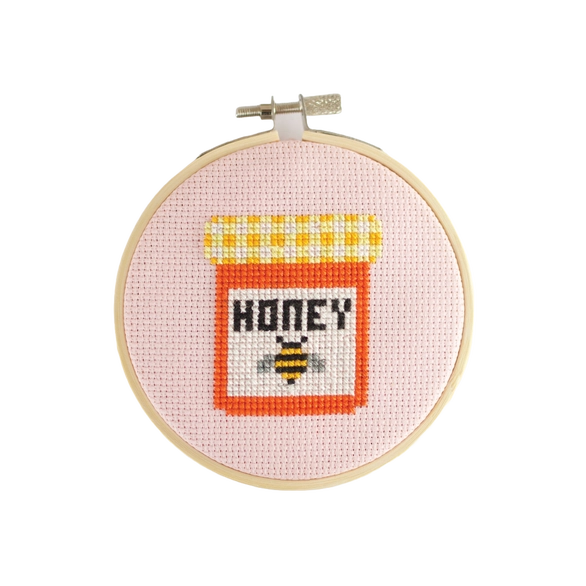 Honey Jar Cross Stitch Kit