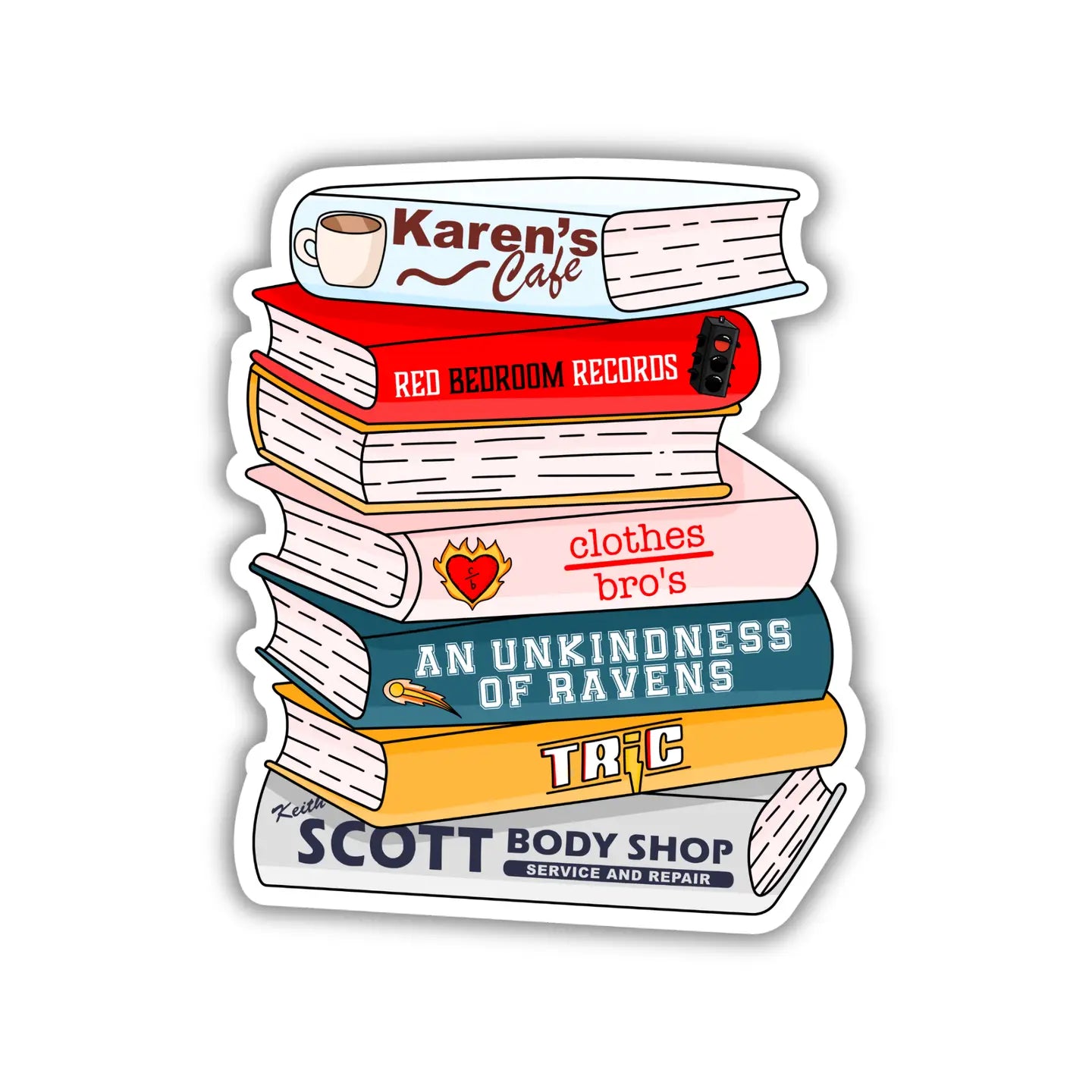 One Tree Hill Book Stack Sticker