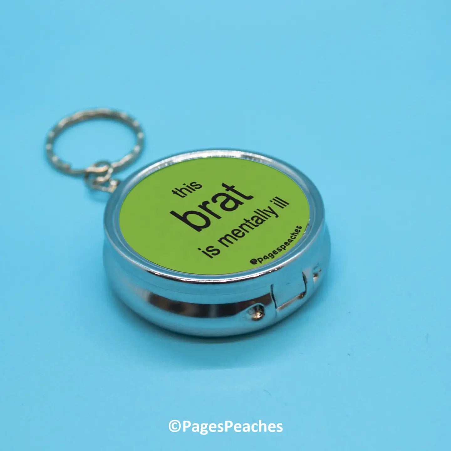 Brat Pill Case Keychain