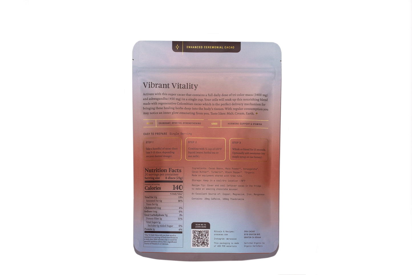 Vibrant Vitality Enhanced Cacao