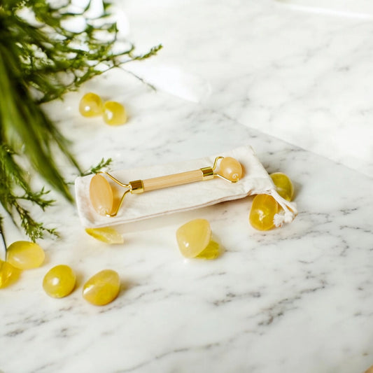 Yellow Jade Facial Massage Roller