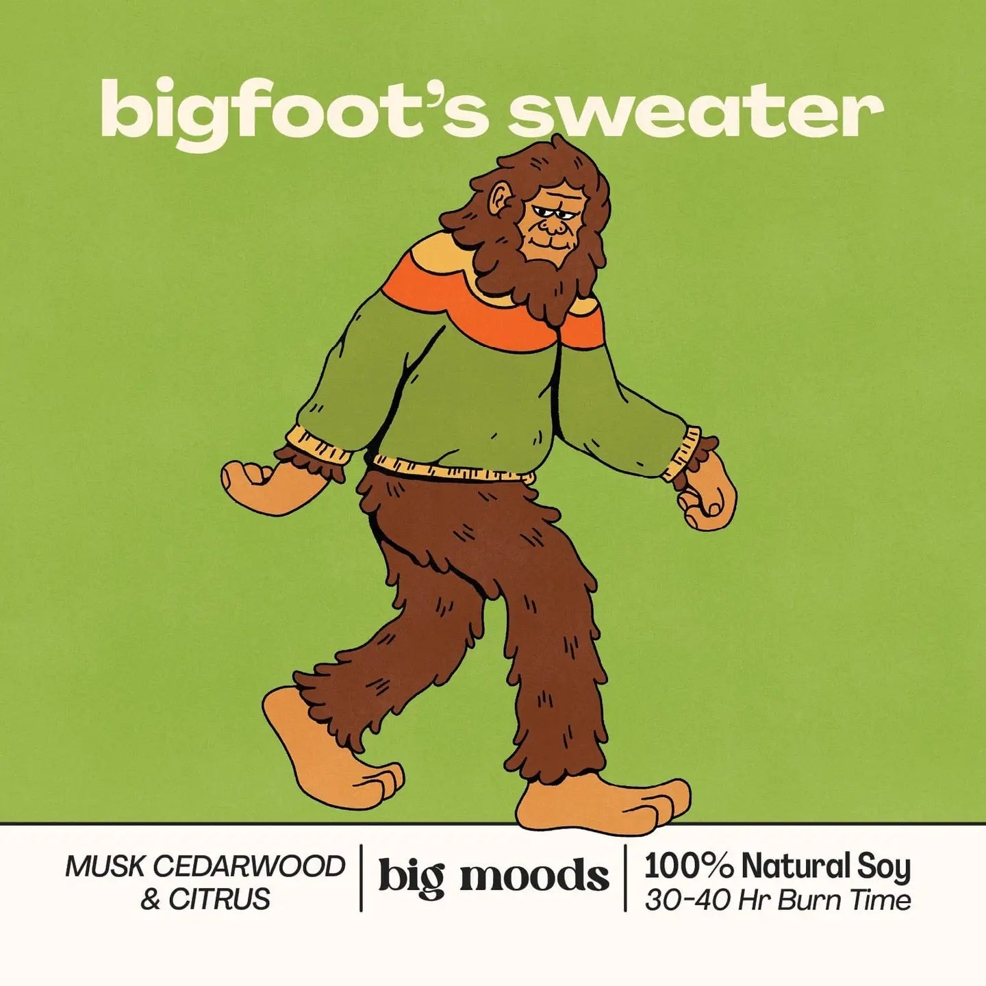 Bigfoot's Sweater Candle