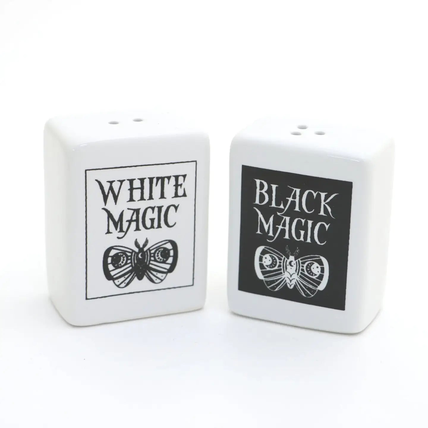 Black Magic + White Magic Salt and Pepper Shakers
