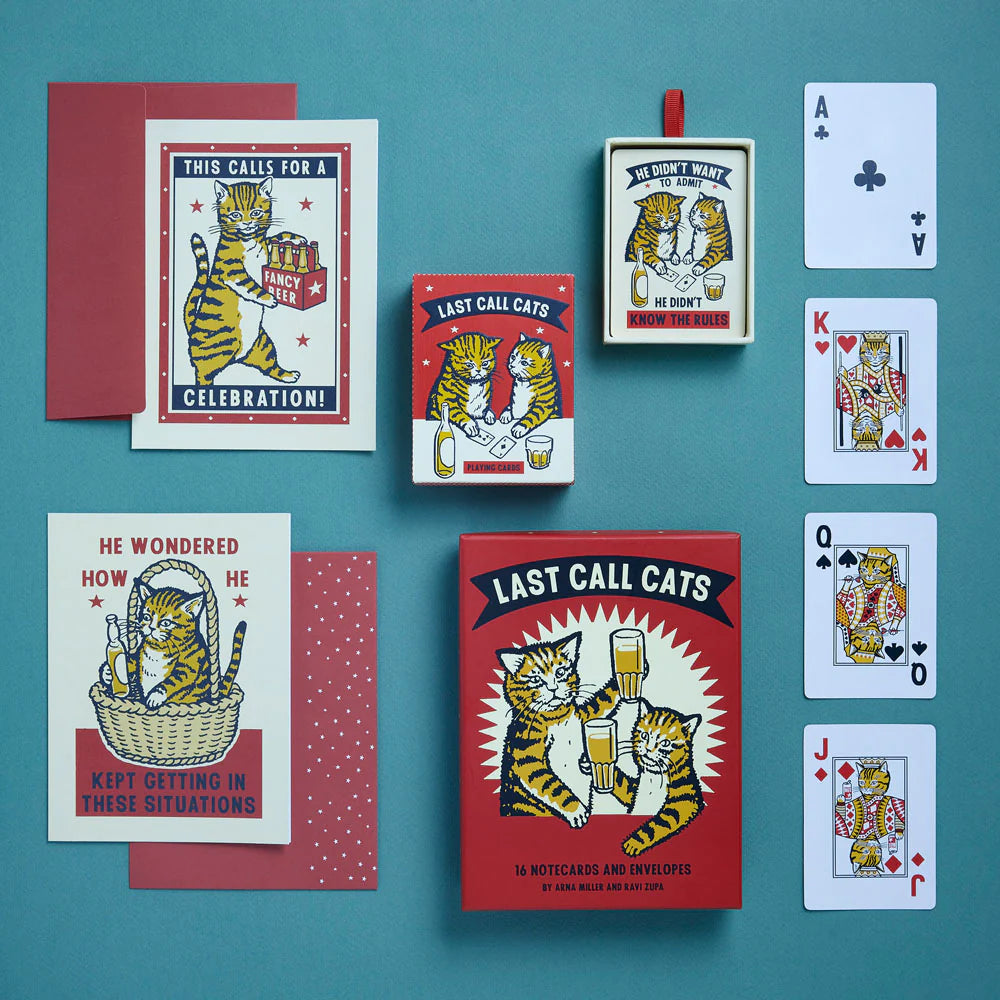 Last Call Cats Playing Cards