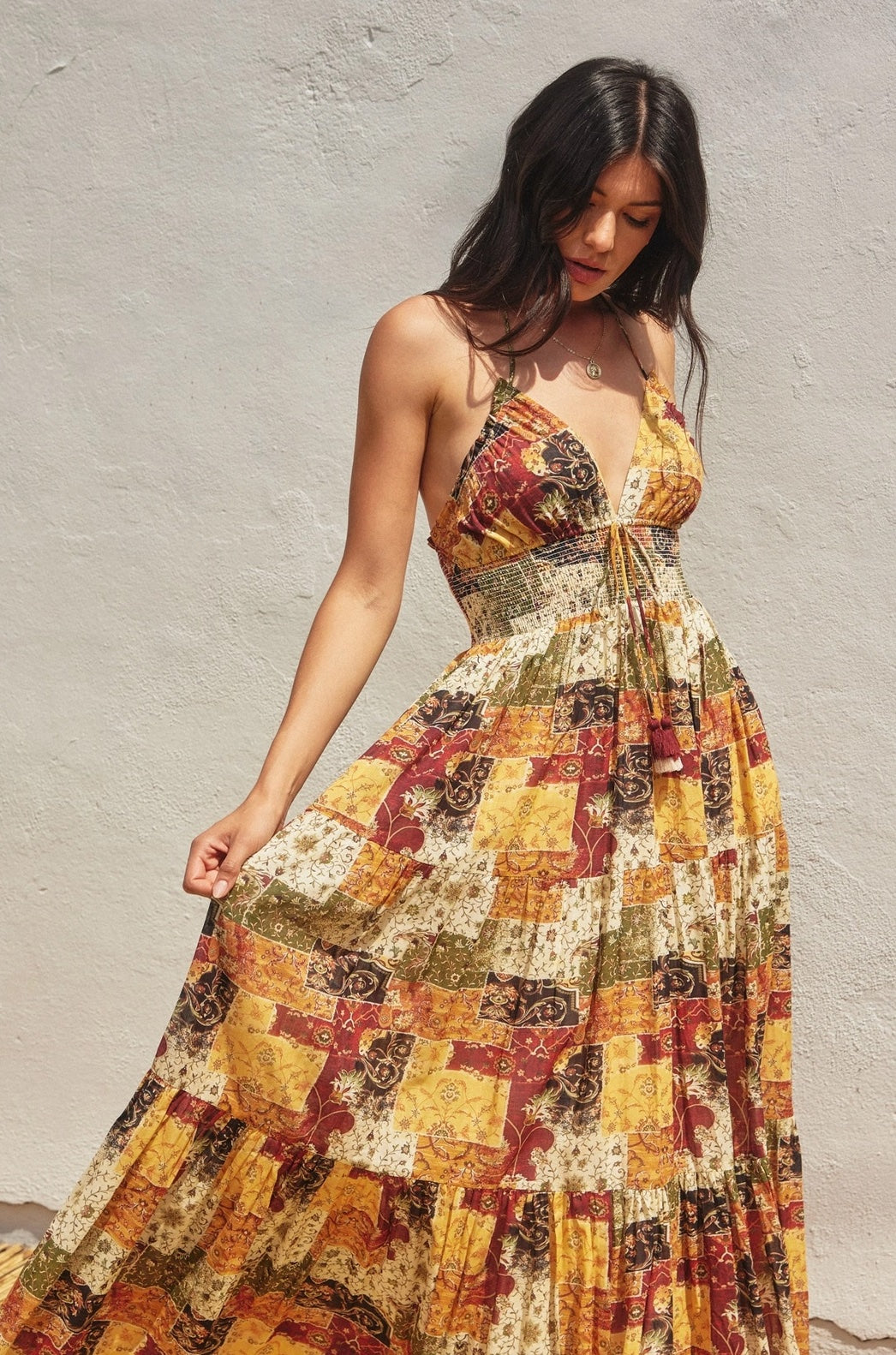 More Is More Halter Open Back Maxi Dress