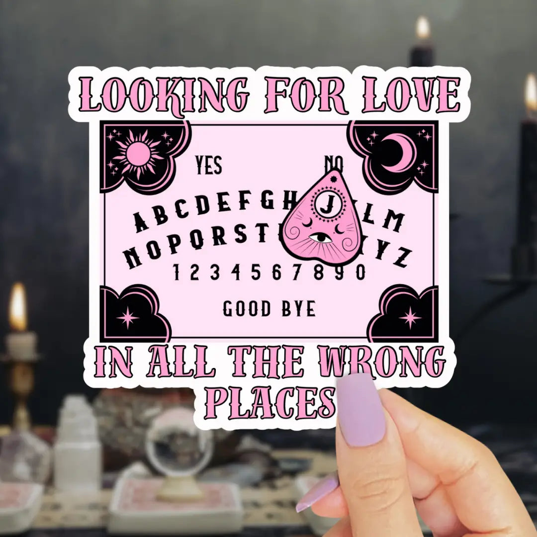 Ouija Sticker, Looking For Love, Pastel Gothic Stickers