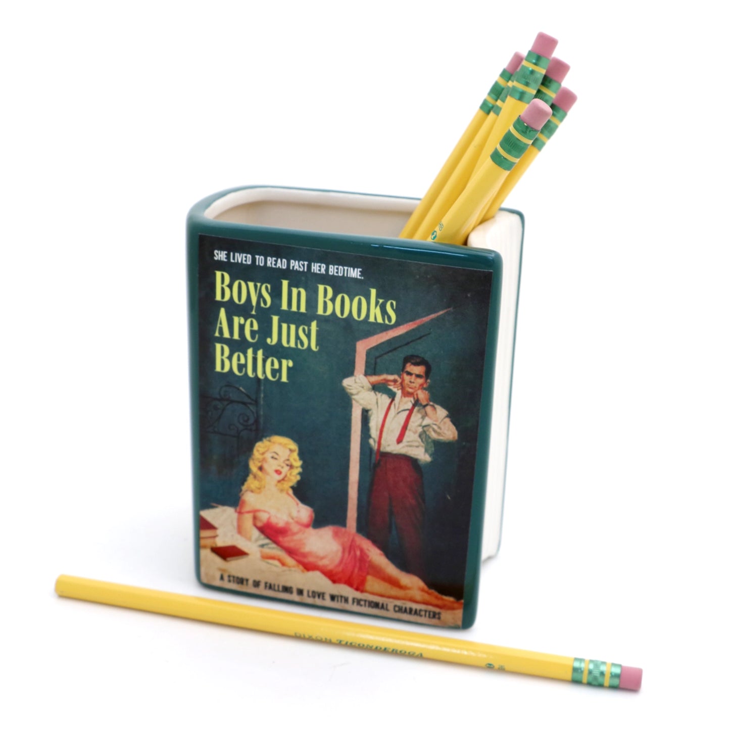 Boys in Books Are Better Book Vase