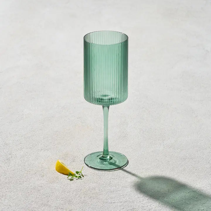 Ribbed Wine Glass - 17 oz.