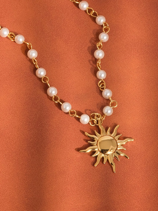 Kalani Sun Beaded Necklace