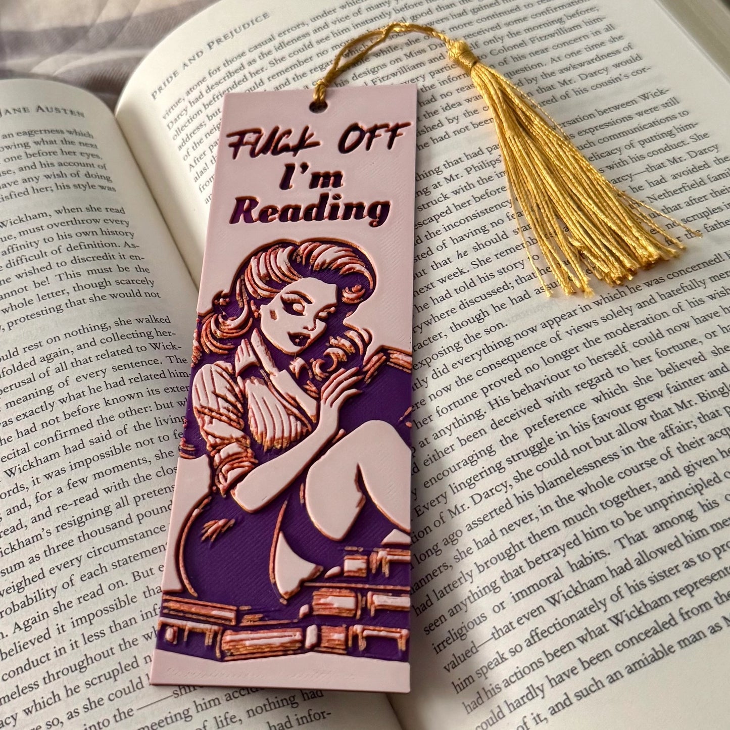 Fuck Off I'm Reading Bookmark