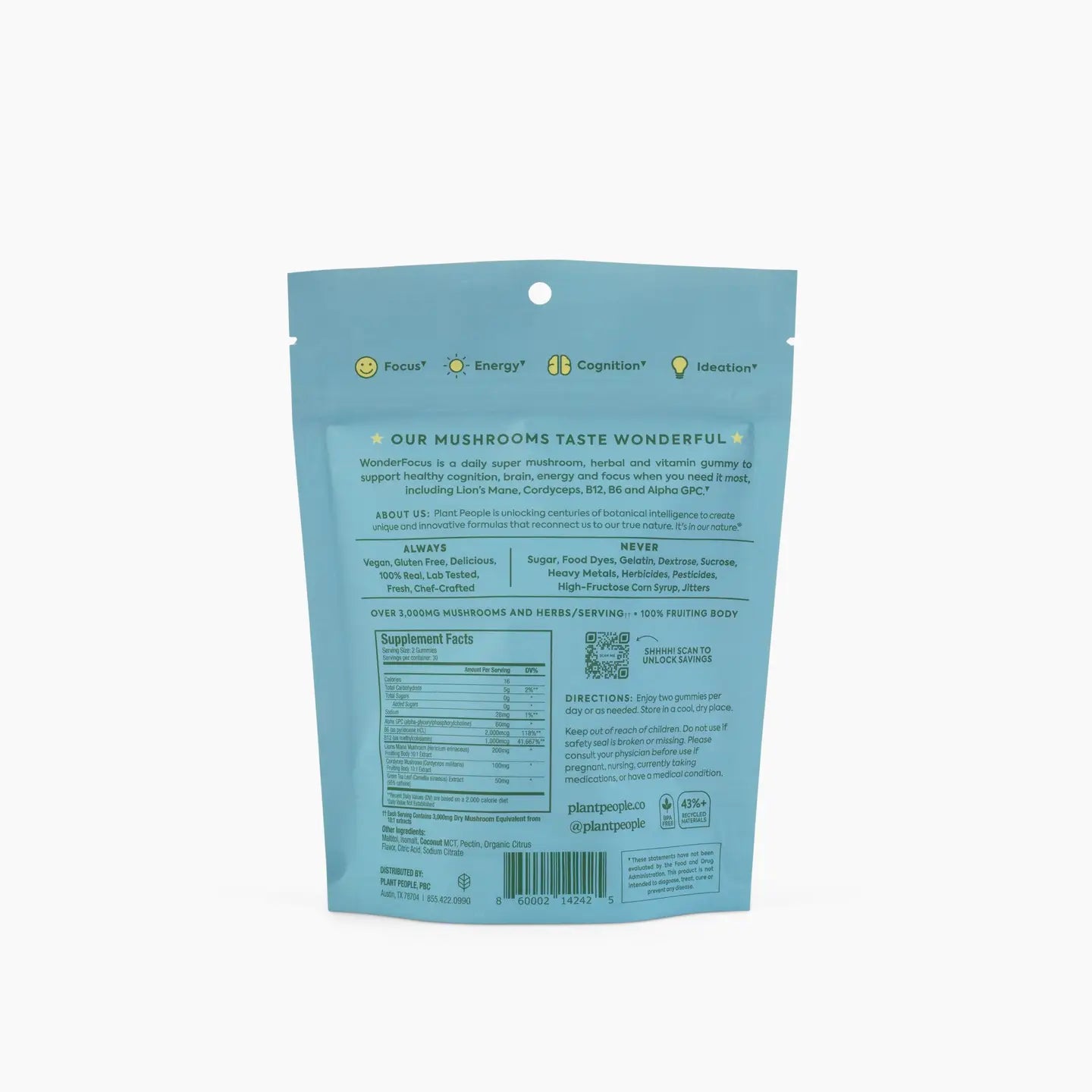 Wonderfocus Mushroom Gummies