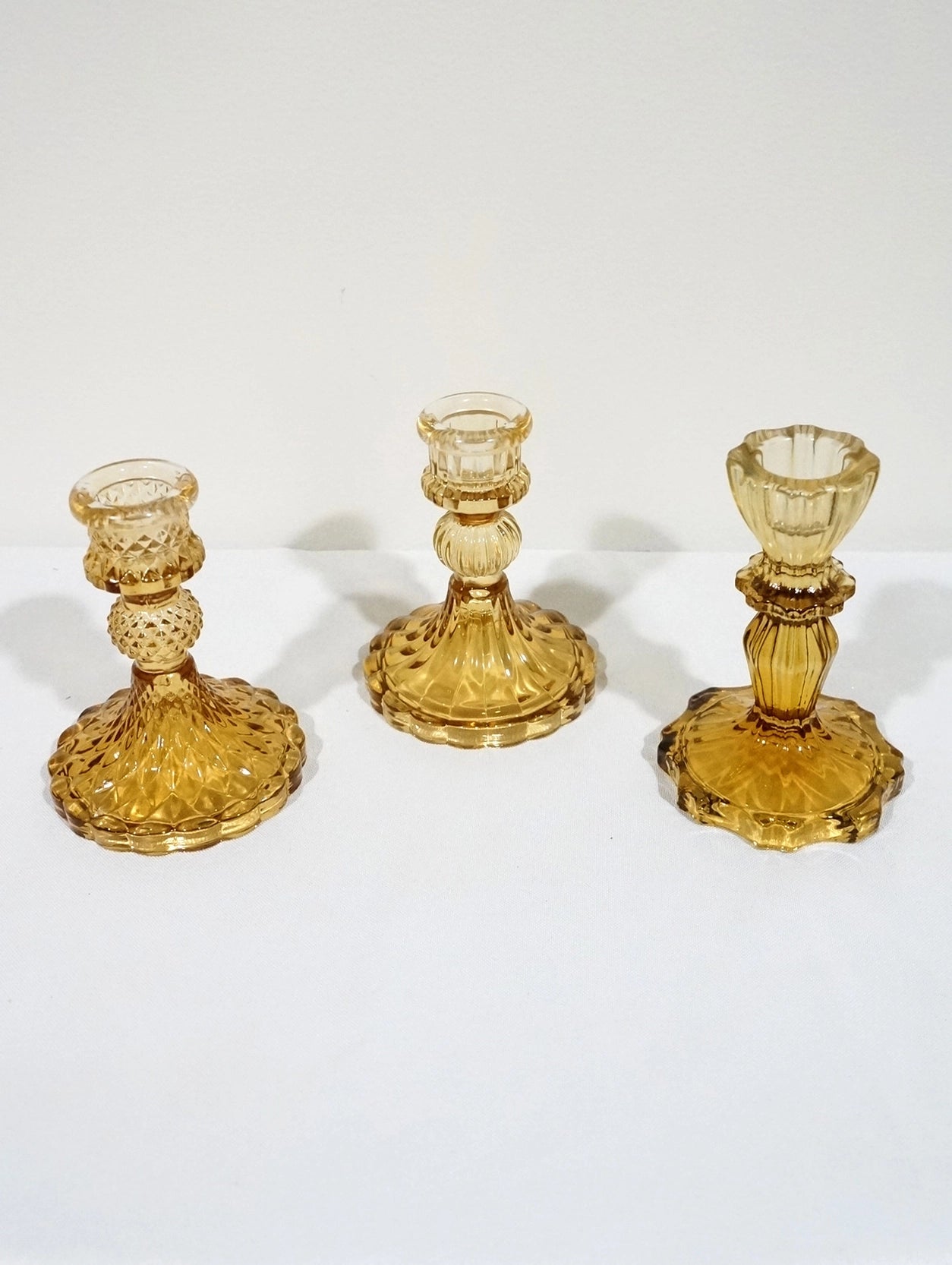 Amber Taper Candle Holder